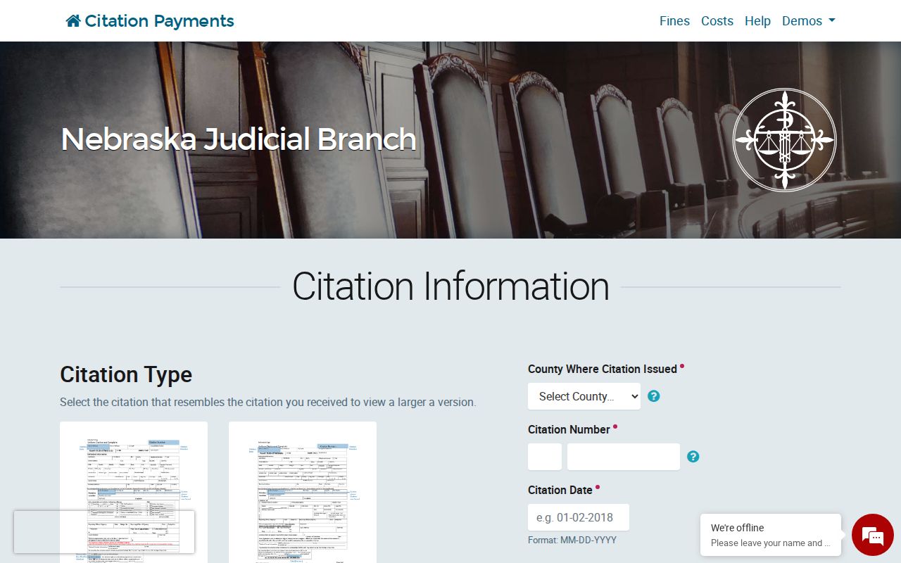 Kimball County traffic warrant search citation lookup fields