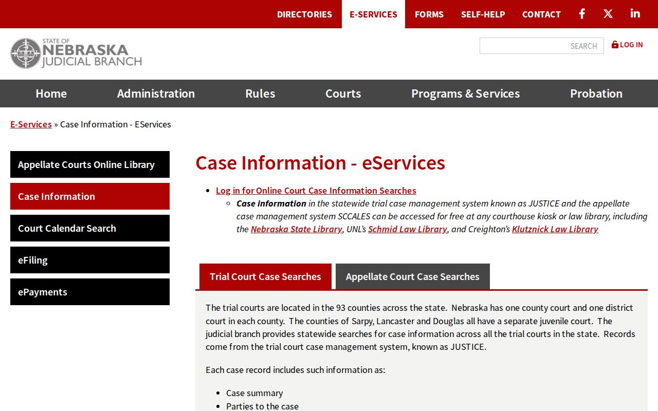 Kimball County warrant lookup state judicial case information