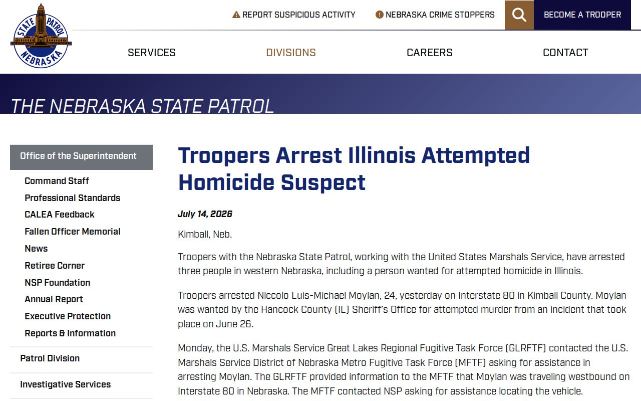 Kimball County arrest warrant search interagency arrest release